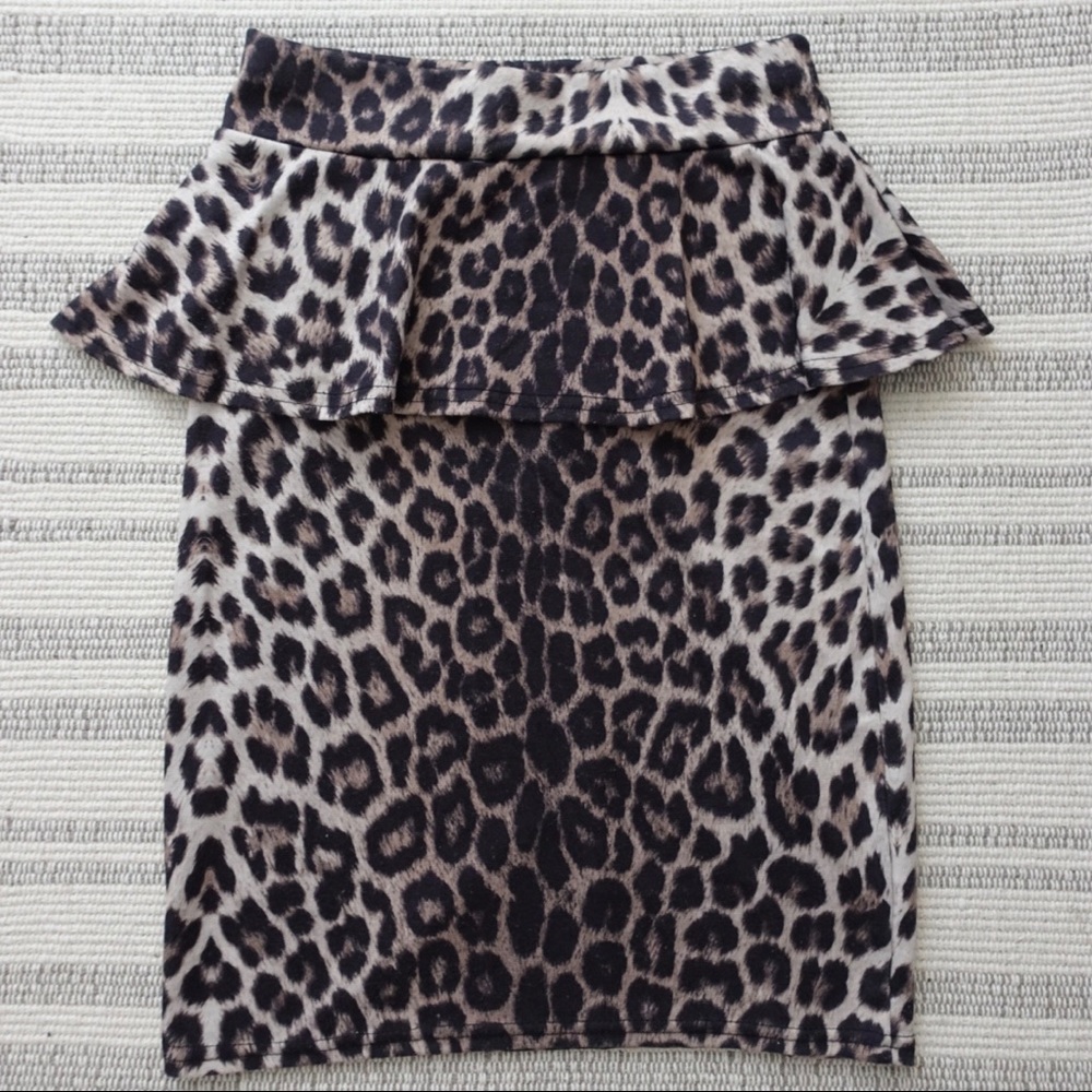 Leopard Tiered Skirt